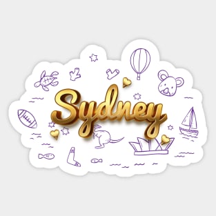 Sydney by night Sticker